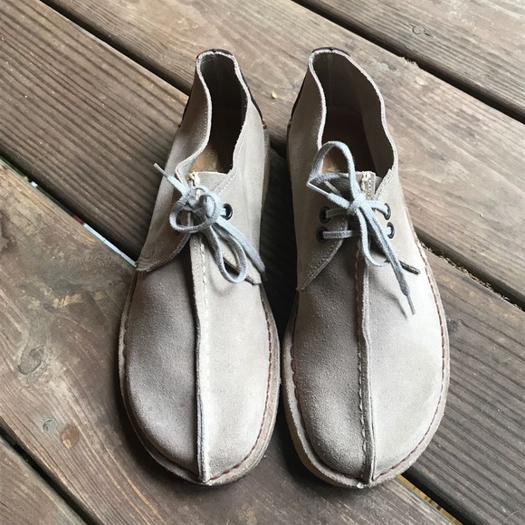 Vintage Clarks Desert Trek Beige Suede Boots - Picture 2 of 8